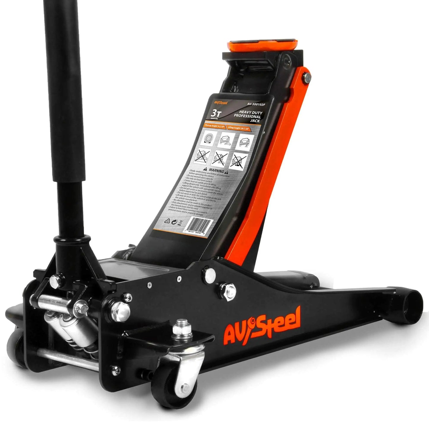 Low Profile 3 Ton Car Floor Jack With Dual Pistons And Quick Lift Pump Heavy Duty Hydraulic Floor Jack For Cars With 6600 Lbs Capacity