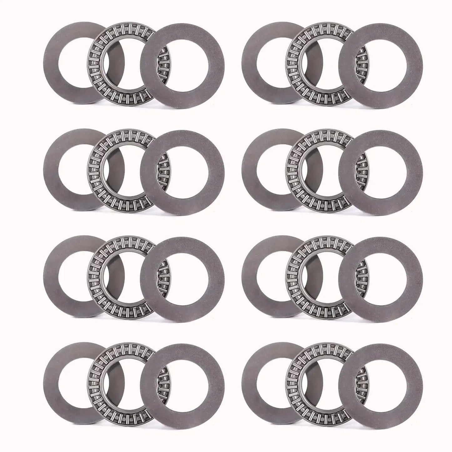 Professional Grade Thrust Needle Roller Bearing Set For Lawn Tractors And Riding Mowers To Slash Steering Friction Eight Flat Bearings With Washers