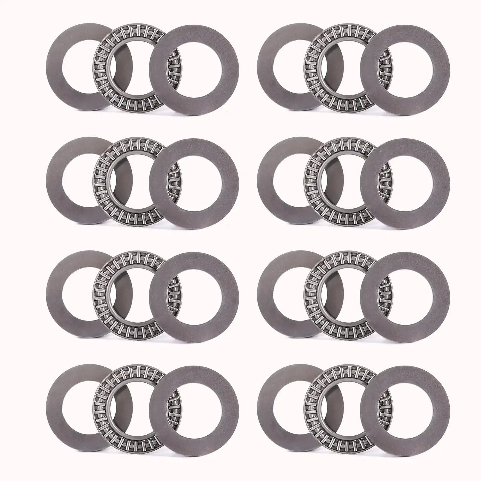 Professional Grade Thrust Needle Roller Bearing Set For Lawn Tractors And Riding Mowers To Slash Steering Friction Eight Flat Bearings With Washers
