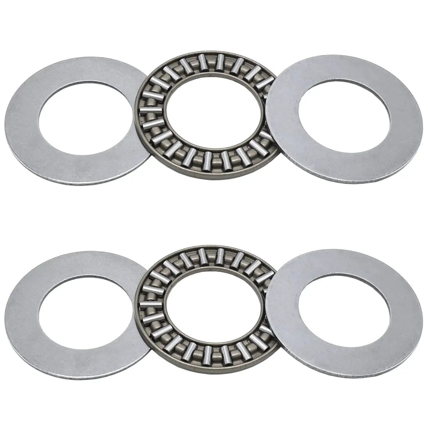 Two Sets Of Thrust Needle Roller Bearings With Four Washers 55mm Inner Diameter 78mm Outer Diameter 3mm Width Industrial Bearing