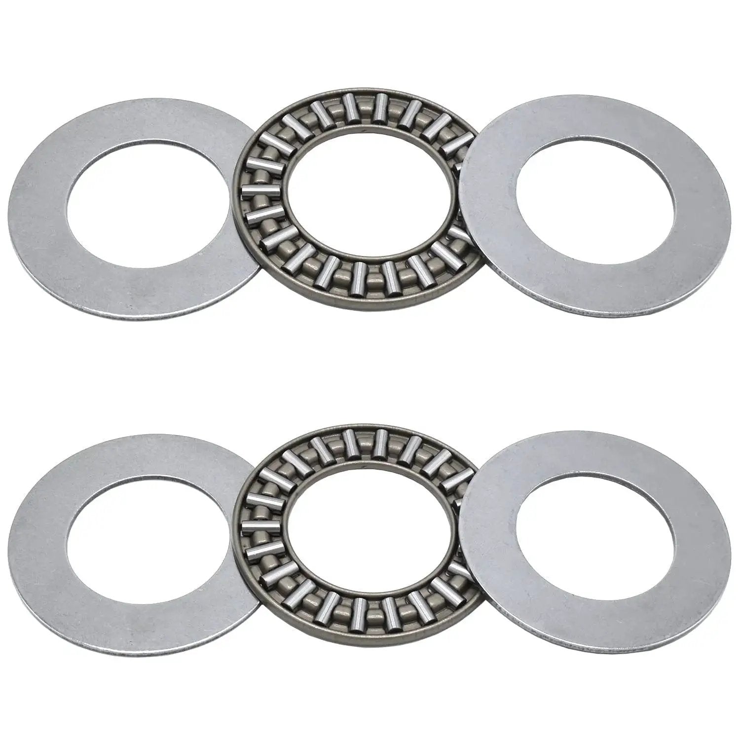 Two Sets Of Thrust Needle Roller Bearings With Four Washers 55mm Inner Diameter 78mm Outer Diameter 3mm Width Industrial Bearing