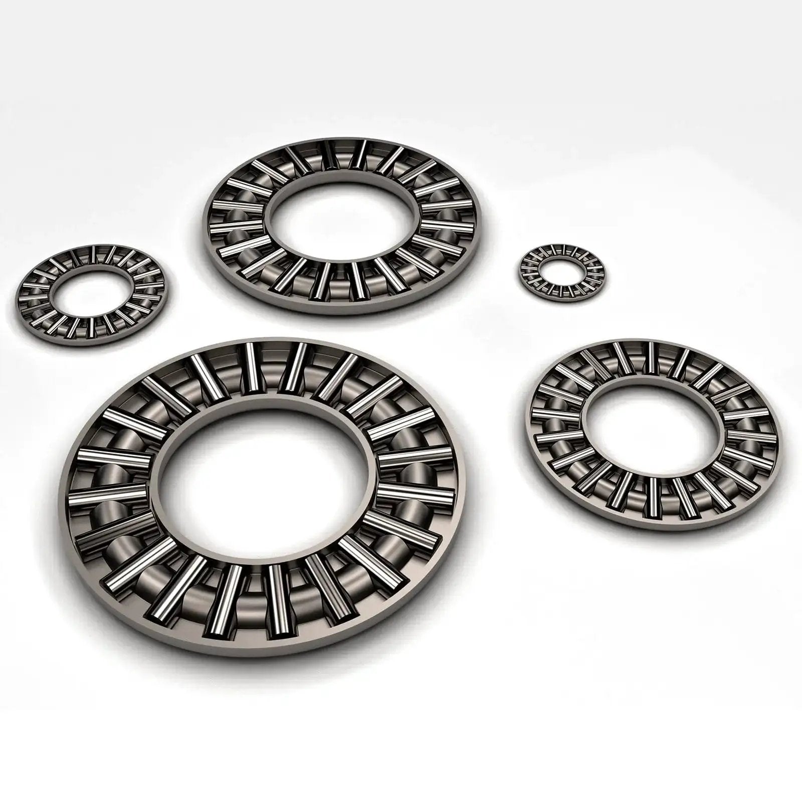 Thrust Needle Roller Bearings With Washers TC411 One Quarter Inch Bore Eleven Sixteenths Inch OD Five Sixty Fourths Inch Thickness