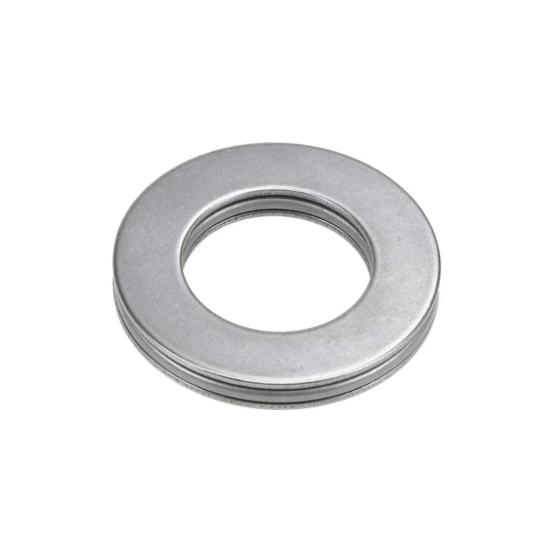 Thrust Needle Roller Bearing Set AXK2035 With Washers 20mm Bore 35mm OD 2mm Width, showing single steel washer from Uxcell set.