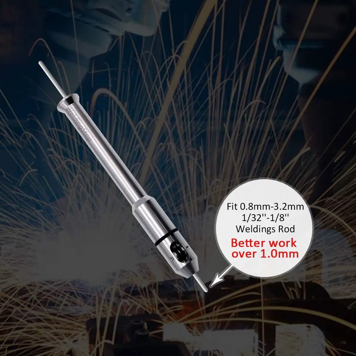 Ergonomic TIG Welding Finger Feeder for Precise Wire Feed and Safer Filler Metal No Fuss Pencil Style Tool showing wire size range