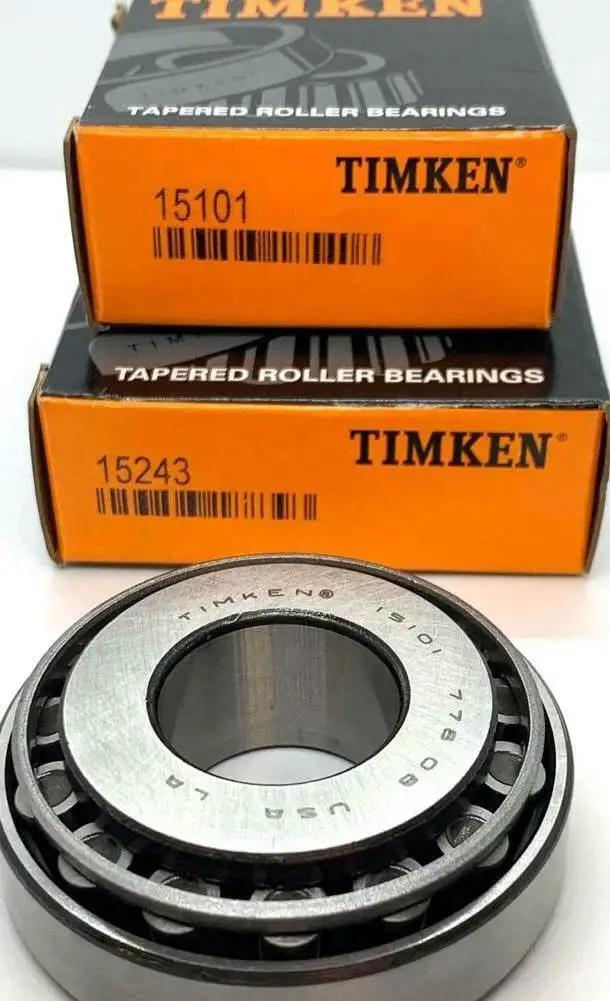 Made In USA Timken 15101 15243 Tapered Roller Bearing Cone Race Replacement for axles with boxes visible