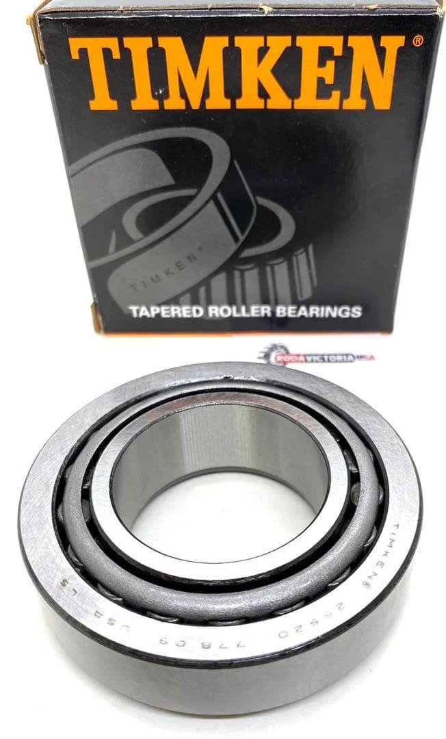 TIMKEN 25580/25520 1-3/4" Tapered Roller Bearing Set A52 SAME DAY SHIPPING, front view with packaging and single bearing