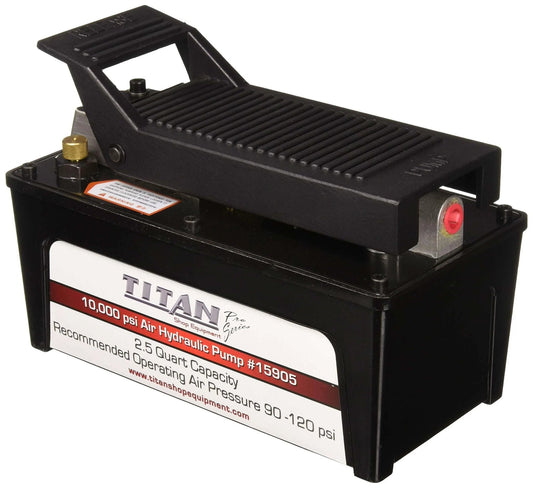 AME INTL 10,000 PSI 2.5 Quart Titan Air Hydraulic Pump with Aluminum Reservoir (15905) side view