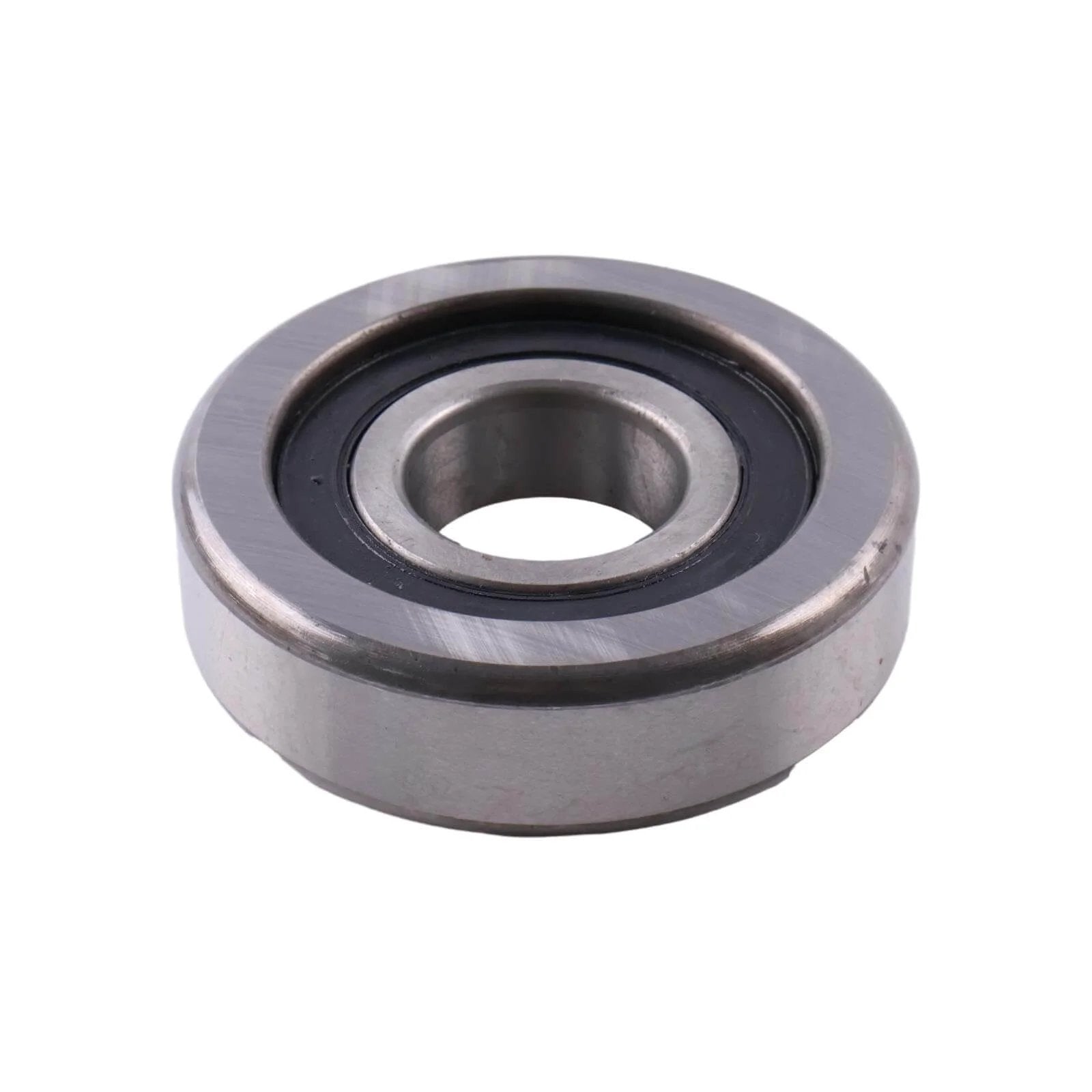 Mast roller bearing 61236-10480-71 compatible with Toyota forklifts, side view showcasing durable metal construction.