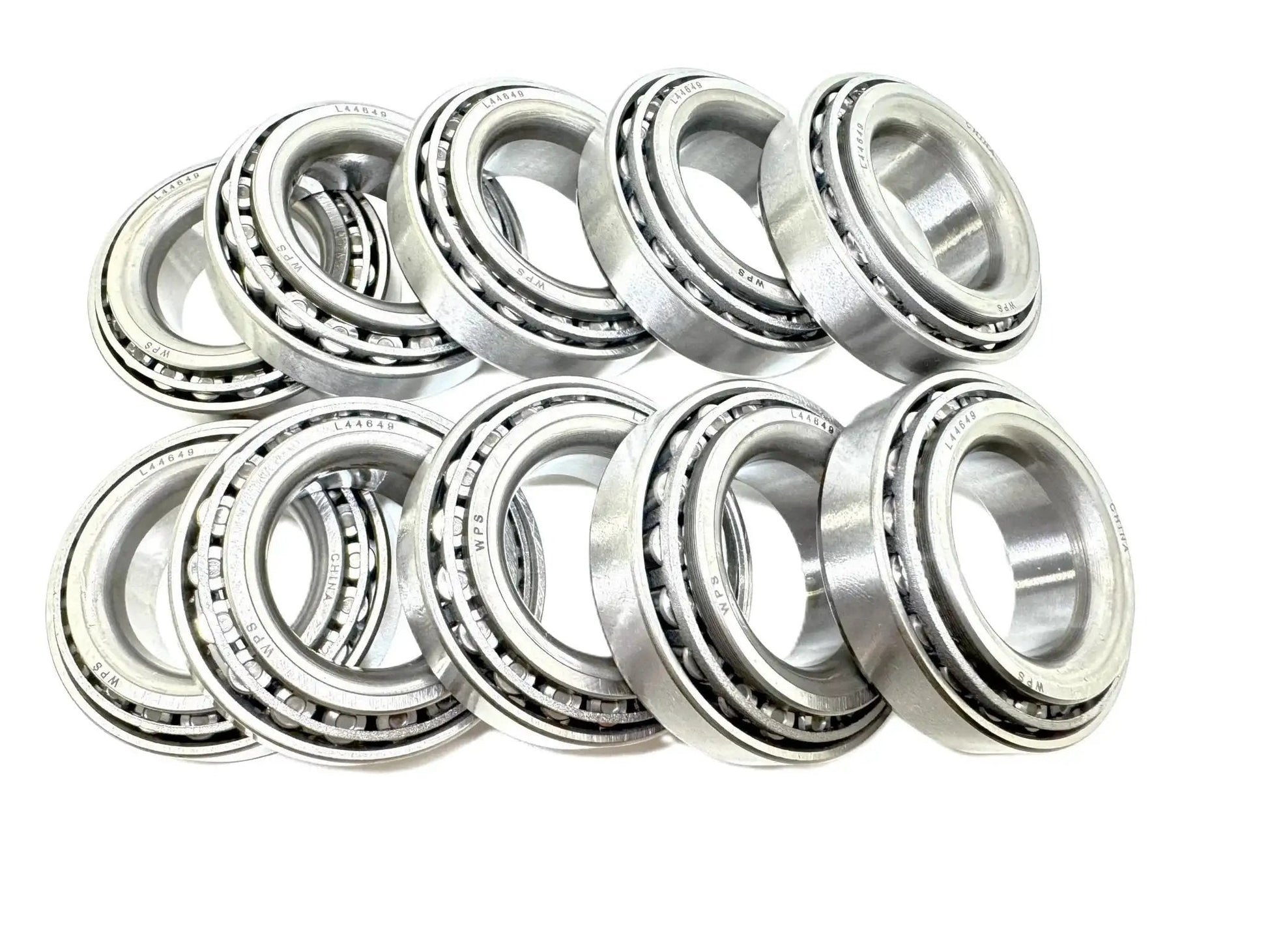 Trailer Hub Bearing Set Cone L44649 And Cup L44610 For 2000 2500 And 3500 Lb Axles Set Of 10 Pairs with L44649 cones and L44610 races