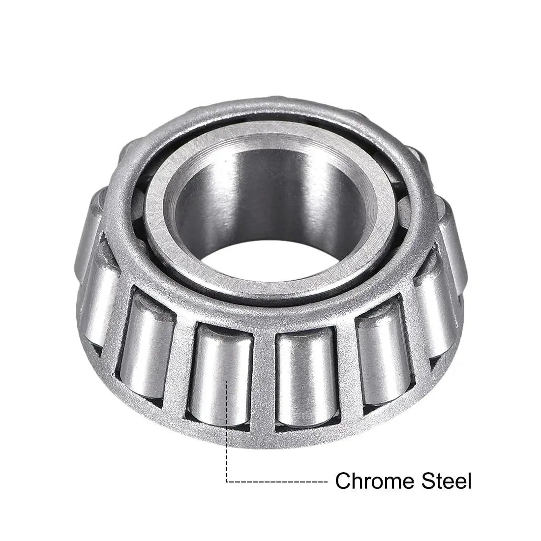 Heavy Duty Tapered Roller Bearing Cone With Cup Set for Freight Trailers 15mm Inner Diameter 35mm Outer Diameter 12mm Thickness 16000 RPM Rated High Grade Bearing Steel for Heavy Loads 2 Pack by Uxcell close-up of chrome steel
