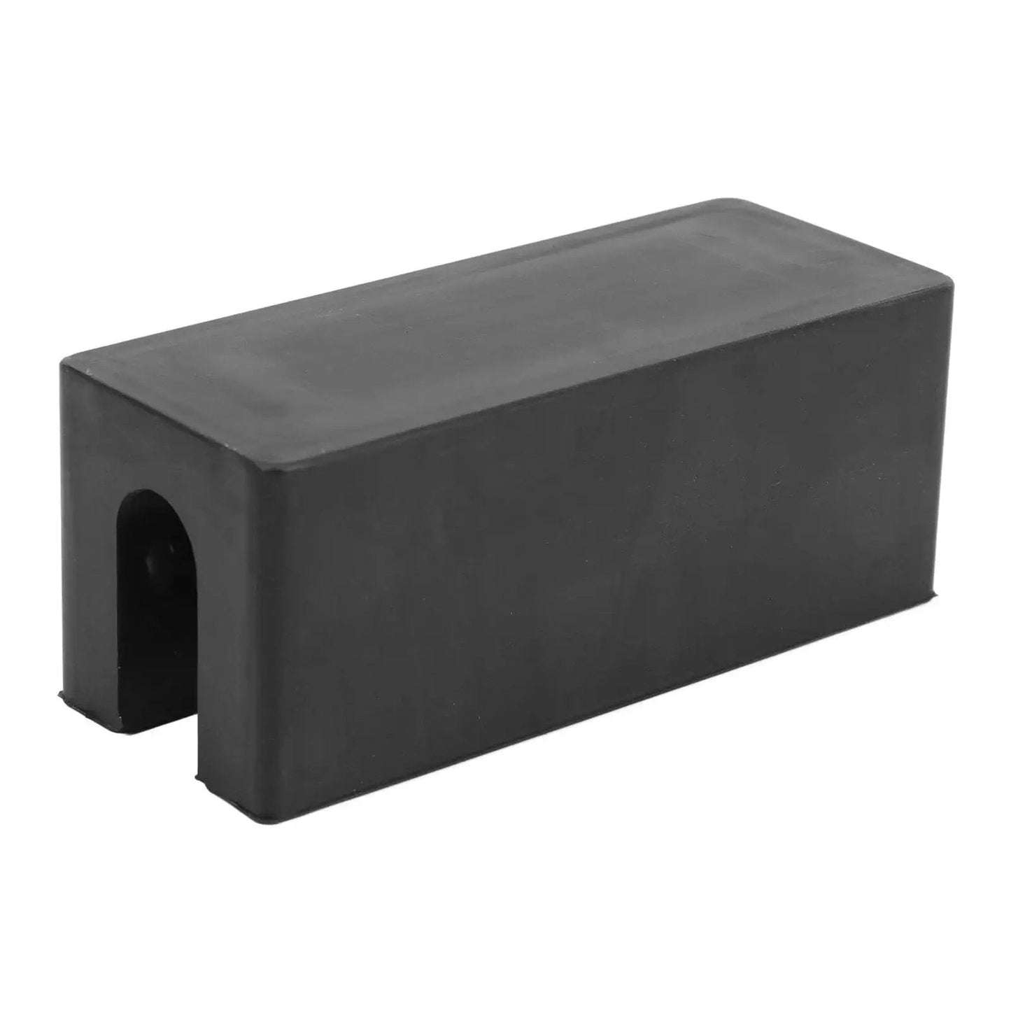 Black Transom Saver Rubber Motor Support for Outboard Hydraulic Tilt Systems, rectangular shape, heavy-duty construction