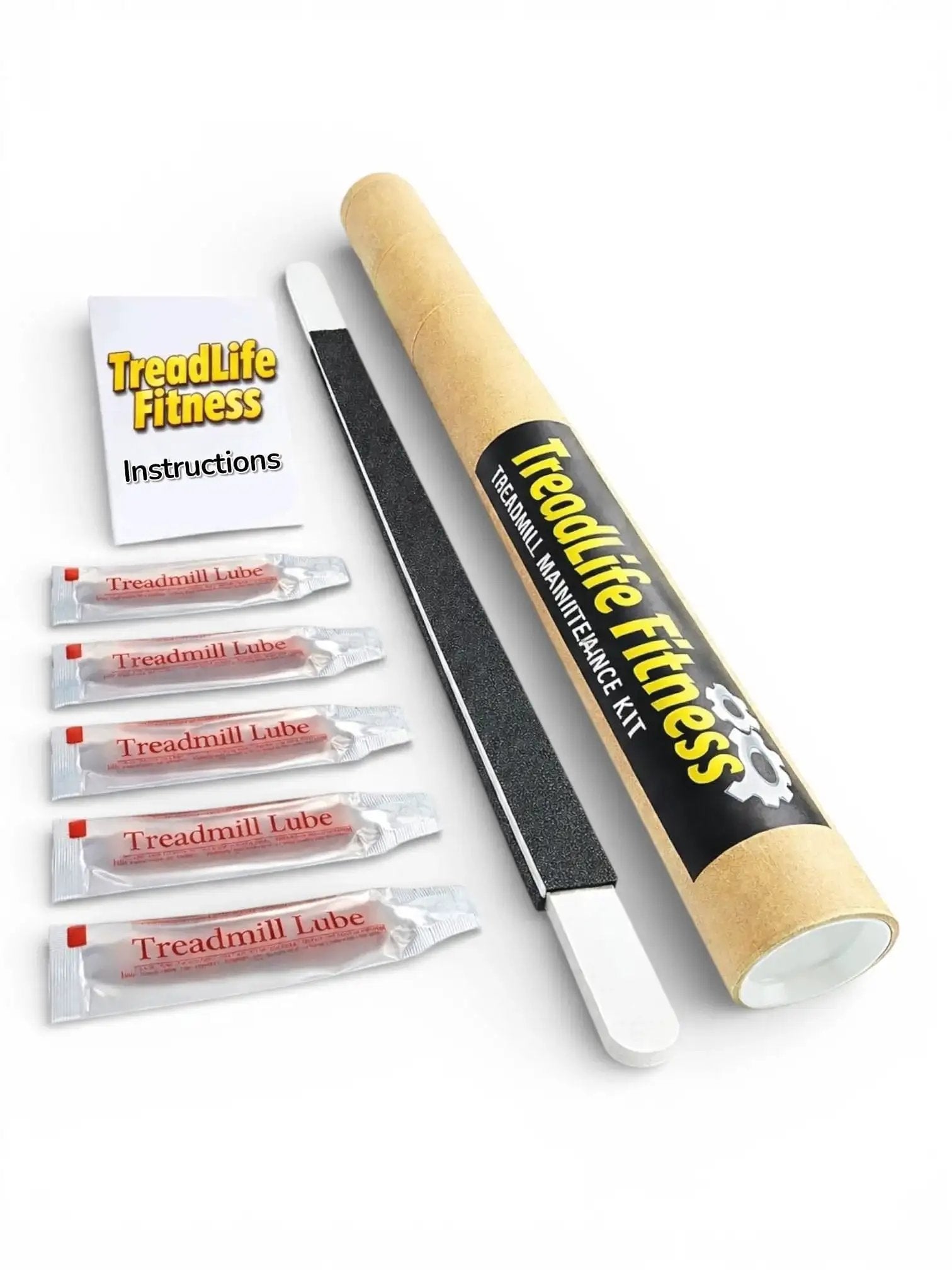 Complete Treadmill Maintenance Kit With 5 Applications Of One Hundred Percent Silicone Belt Lubricant And Extra Wide TruLube Applicator Wand