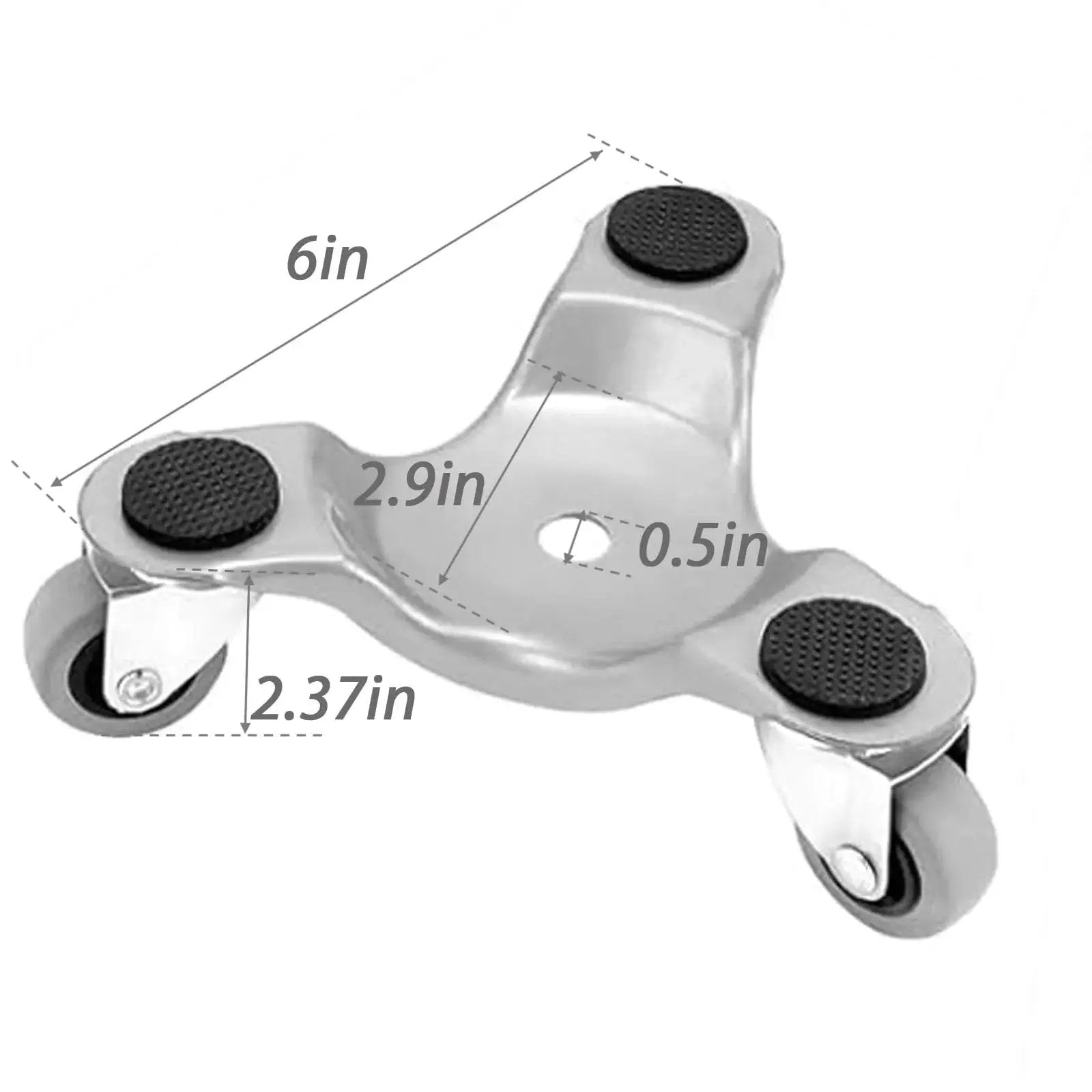 8 Piece Triangle Furniture Dollies Set With 6 Inch Steel Swivel Caster Wheels For Moving Heavy Furniture And Appliances Up To 400 Lbs Protective Foam Discs Cushions To Reduce Noise And Prevent Damage