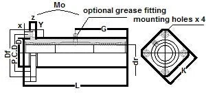 TRK30GUUE NB 30mm Slide Bush Bushings Motion Linear Bearing
