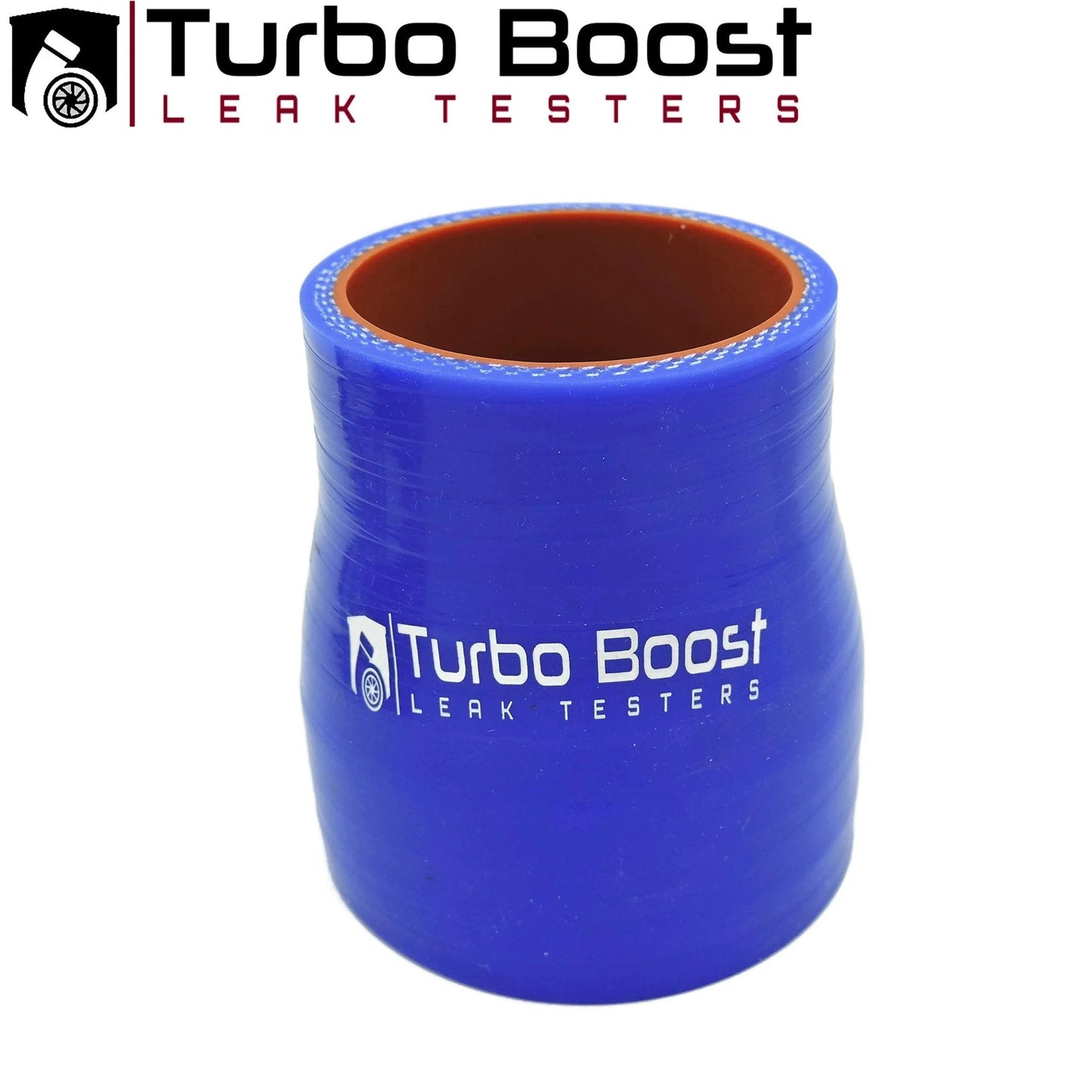 Universal Turbo Boost Leak Tester Kit For Intake Charge Pipes With Pressure Test Fittings, blue silicone hose adapter.