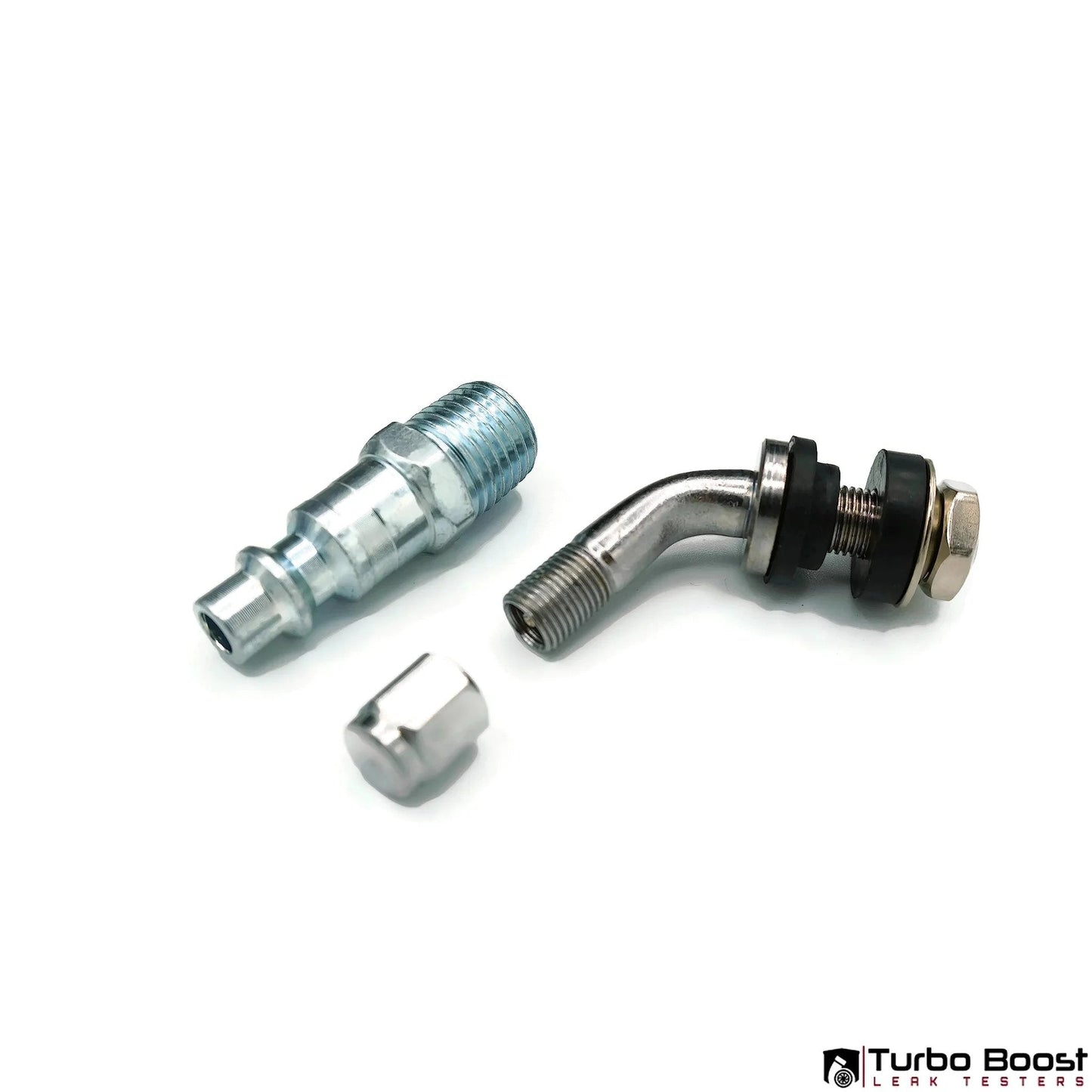 Turbo Boost Leak Tester Kit For 3 Inch Turbo Or Intake Pipe Universal Test Kit Up To 30 PSI components including coupler and fitting.