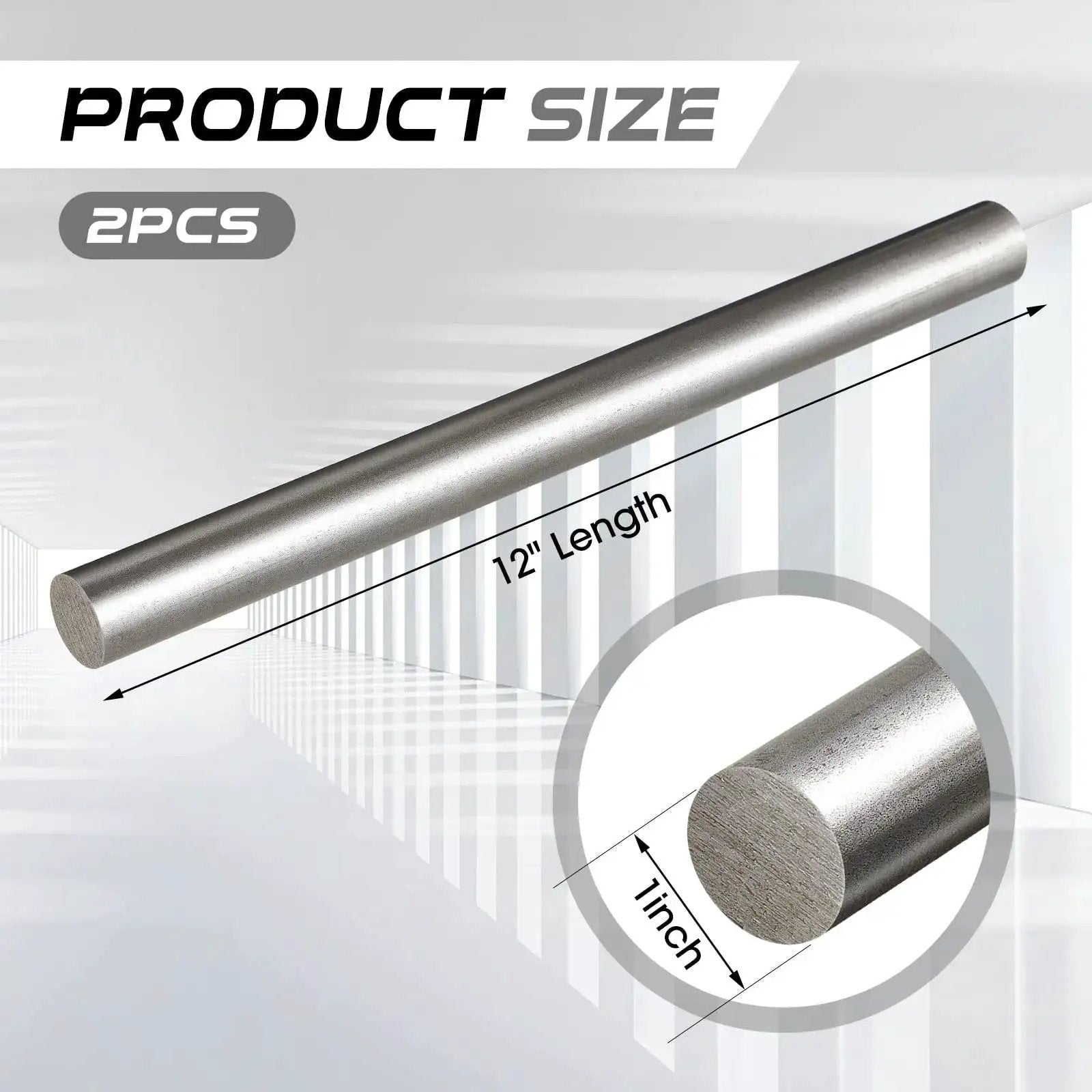 Two Pack 1018 Carbon Steel Round Rods 1 Inch Diameter 12 Inch Length Built To Last Cold Rolled Steel Bar Unpolished Finish