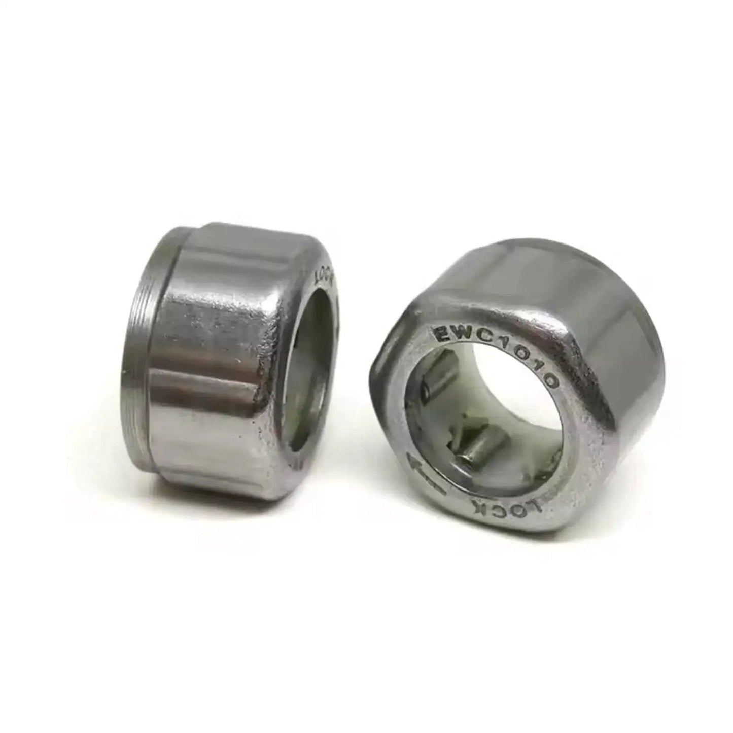 Two Piece One Way Clutch Needle Roller Bearing Set 8mm By 12.4mm By 9mm Unidirectional Axial Load Bearing With Steel Cage Guides