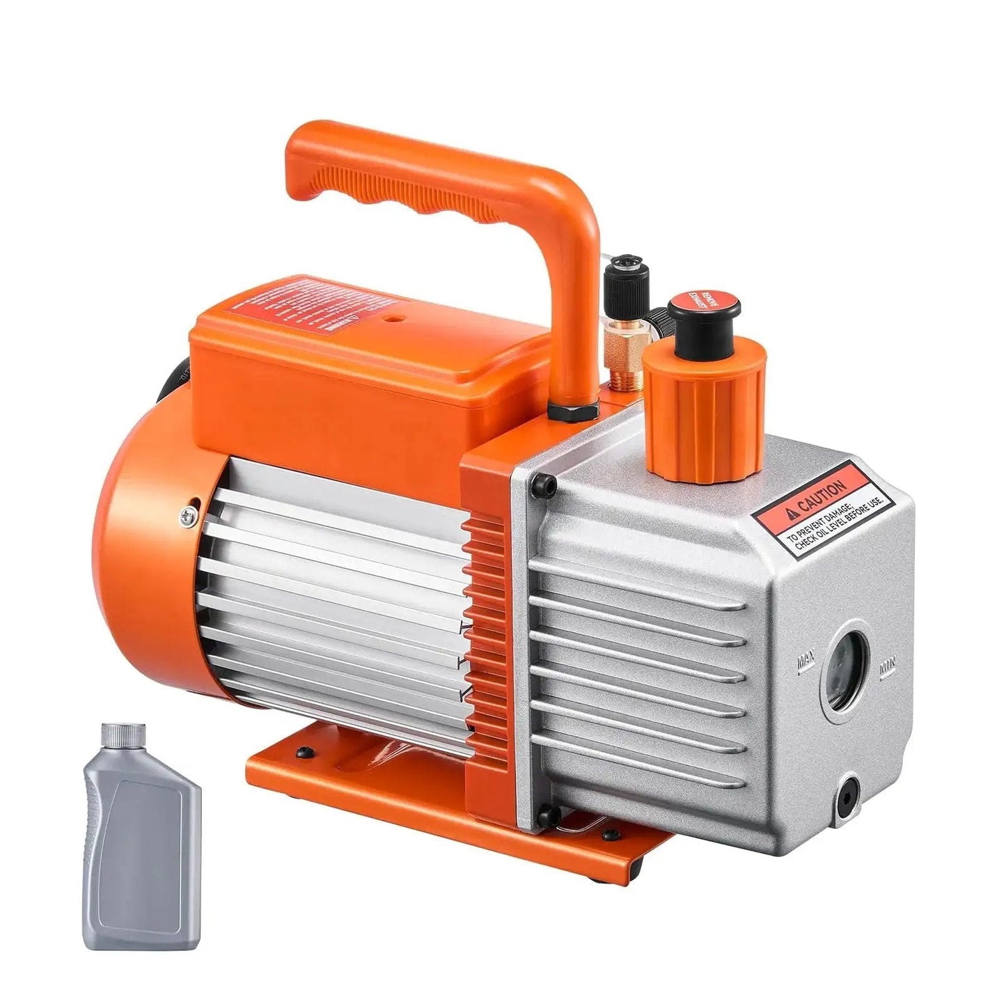 Two Stage 6 CFM Rotary Vane Vacuum Pump For Auto AC Systems R134a R22 R410a Compatible With Oil Bottle, VEVOR Professional Tool