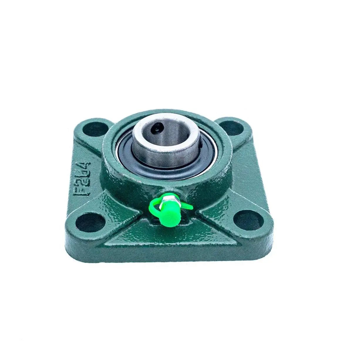 UCF204-12 Pillow Block Bearing Three Quarter Inch Bore Square Flange Mounted Bearing With Cast Iron Housing Front View