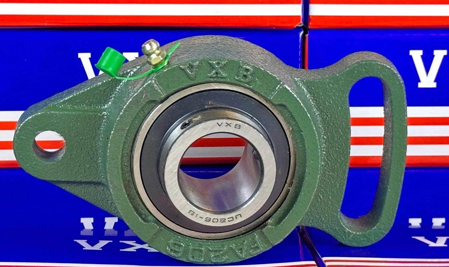 UCFA206-18 Adjustable Flange Cartridge Bearing 1 1/8 inch Mounted