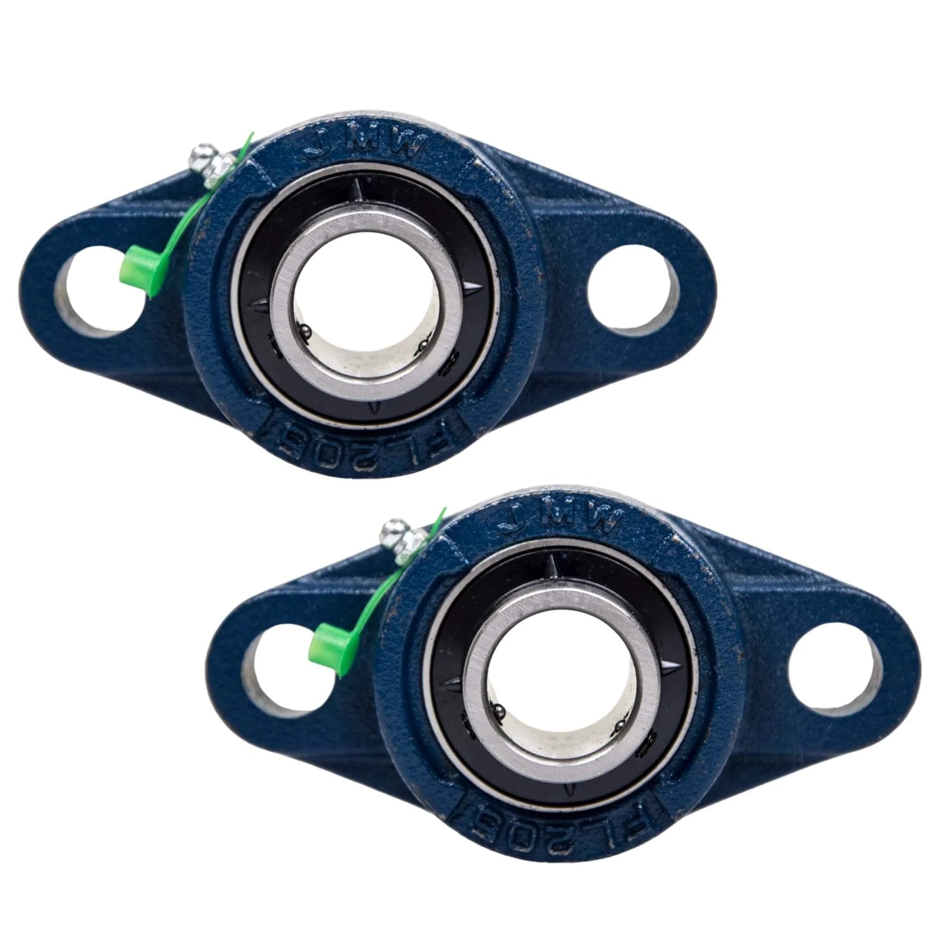 UCFL205-16 Pillow Block Bearing (2 Pack), 1 inch Bore, 2-Bolt Flange Mounted, Solid Base, Self-Alignment, front view
