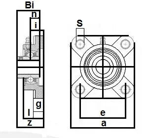 UCFPL201-8 1/2" Flange Four Bolt Mounted Bearing