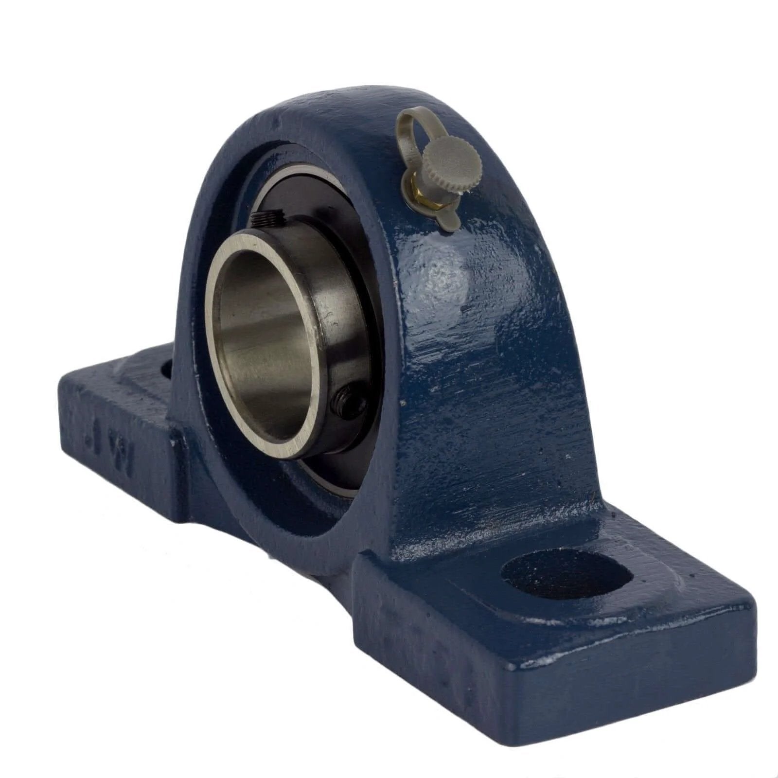 Front view of UCP205-16 Pillow Block Bearing (2 Pack), 1 inch Bore, 2 Bolt Flange Mounted, Solid Cast Iron Base, Self-Alignment