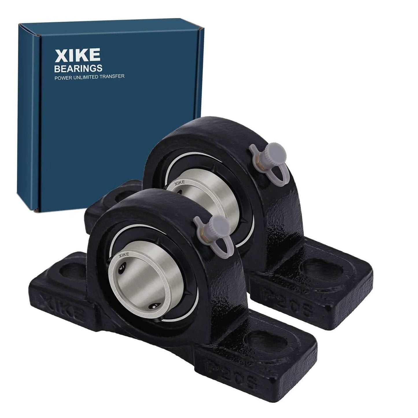 UCP205-16 Pillow Block Bearing - Pack of 2 Mounted Chrome Steel Bearings with 1" Bore - Self Alignment, front view