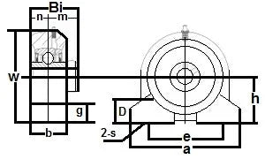 UCPAS208-40mm Pillow Block Tapped Base 40mm Bore Set Screw Bearing