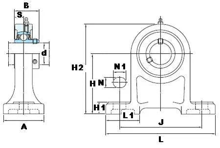 UCPH202 Bearing 15mm Pillow Block Mounted Bearing