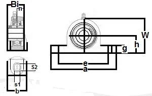 UCPPL206 30mm Thermoplastic Pillow Block Mounted Bearing