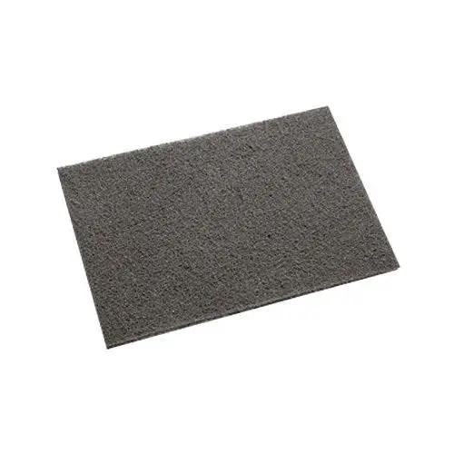 Ultra Fine Hand Pad 7448 20 Count Nonwoven Abrasive Pad For Delicate Finishing, gray pad on white background