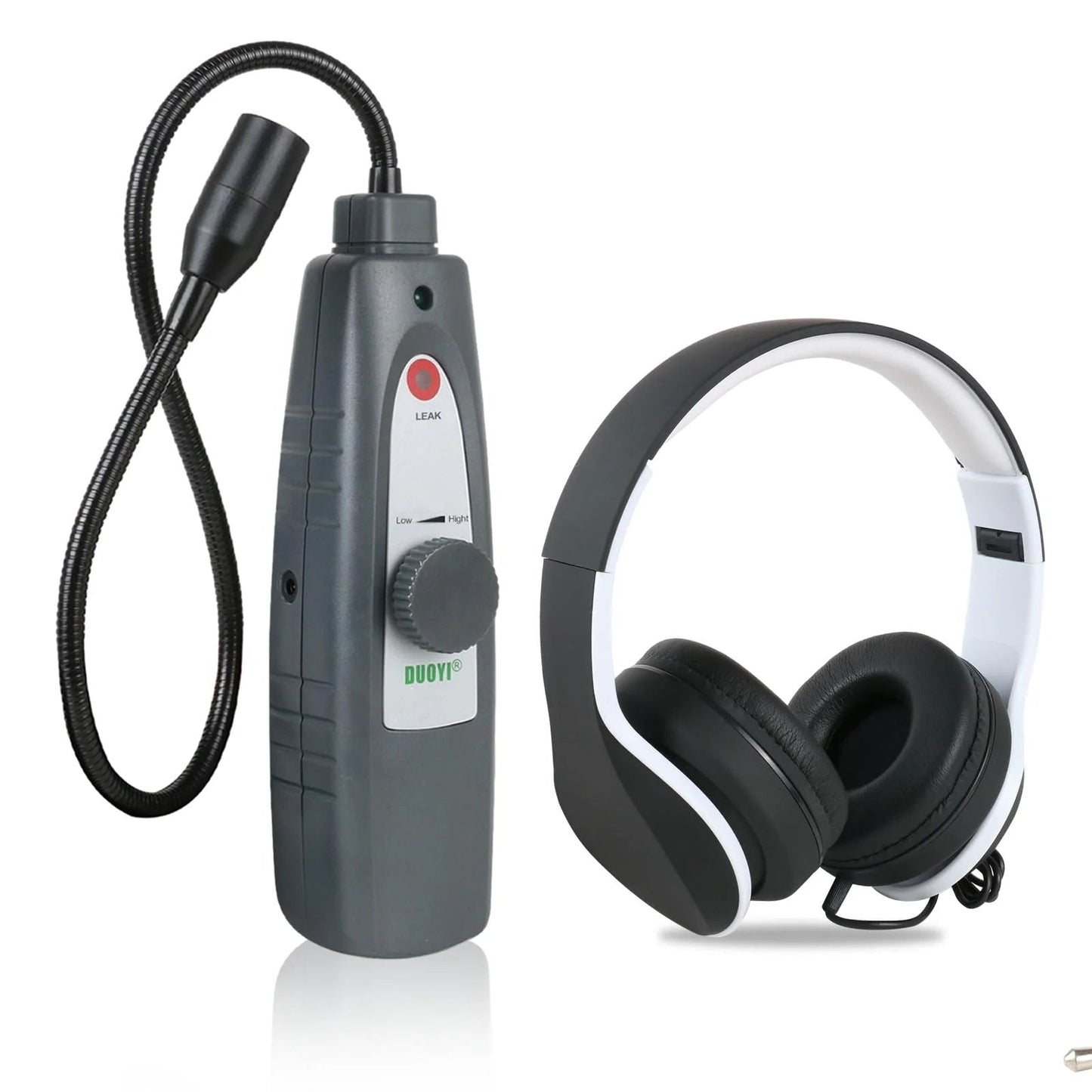 Ultrasonic Leak Detector With Headphones For Quick Leak Locating And Noise Finding At 40KHz Plus Minus 2KHz, includes 420mm probe.