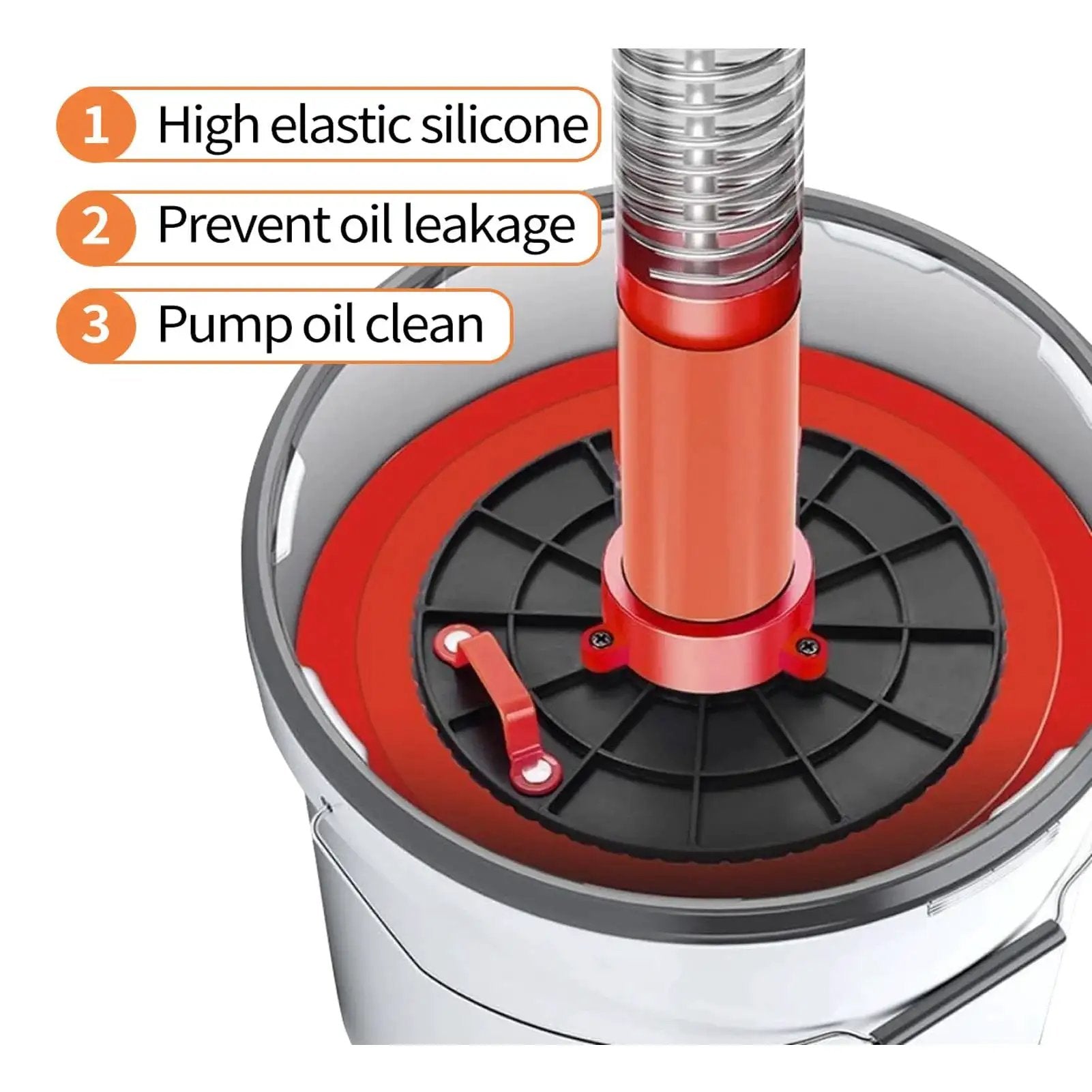 Close-up of the 600cc Universal Car Grease Oil Suction Plate with Leakproof Silicone Cup for efficient oil absorption.