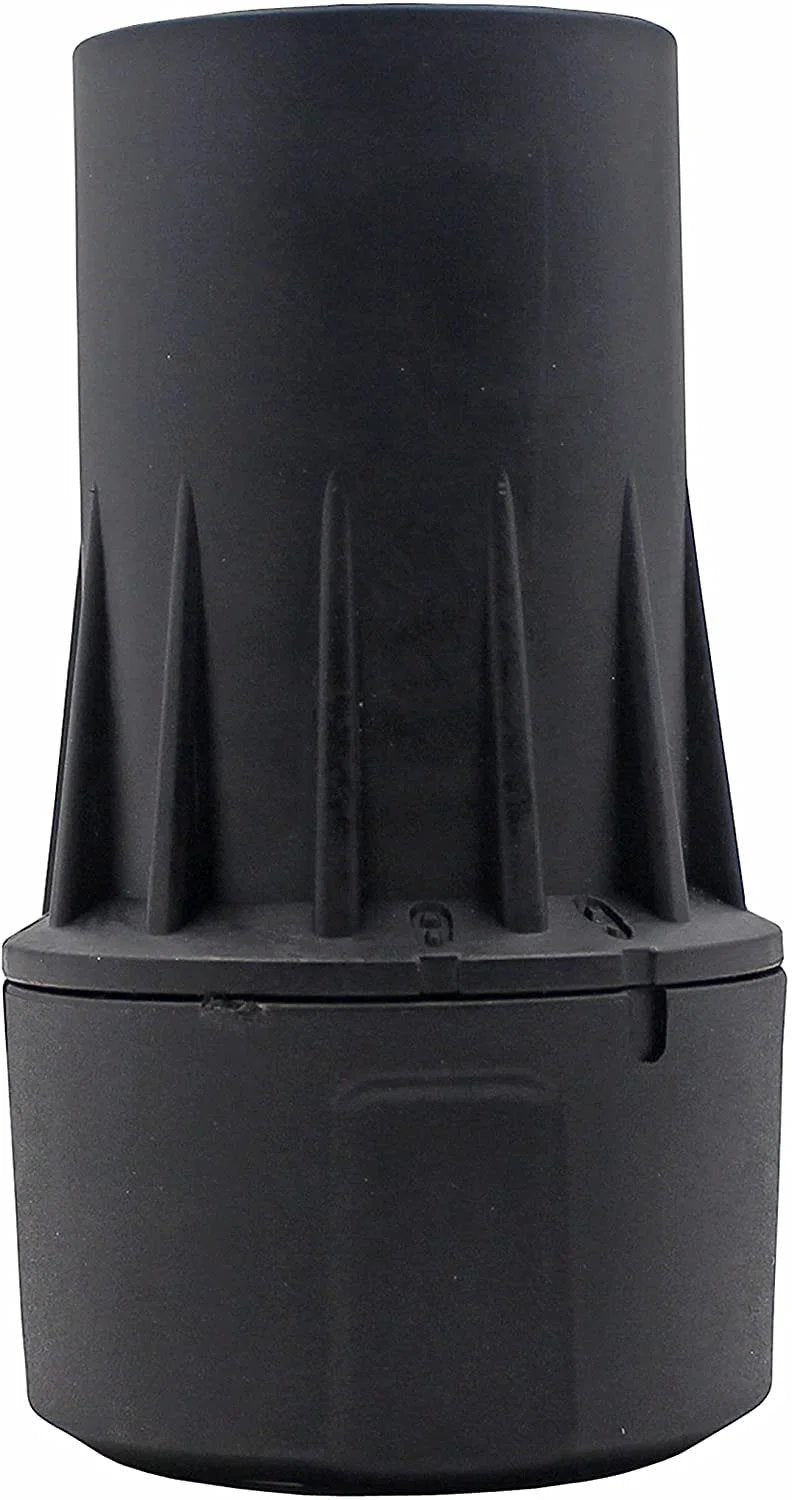 Universal Quick Connector For Dust Collectors And Vacuum Hoses One And One Quarter Inch Quick Attach Multi Function DWV9000 front view of black connector