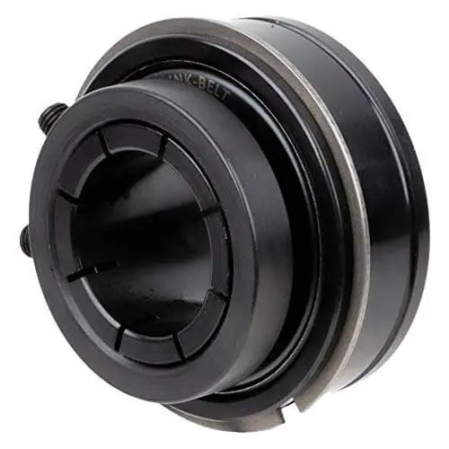 Unmounted Replacement Ball Bearing for ER20SK 1 1/4 Inch Link Belt Industrial Grade Sealed Bearing with Interchangeable Dimensions Rexnord Link Belt Compatible for Heavy Duty Machinery Top Notch Performance, black, front view.