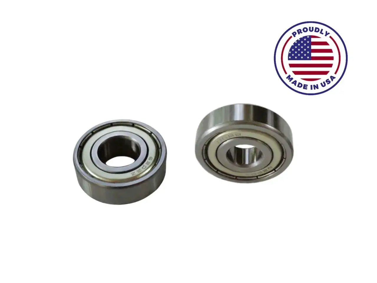 Table Saw Bearings Set Of 2 For 10 Inch Ridgid Table Saw Blade Arbor Bearings Replacement Bearing Made In The USA, side by side view