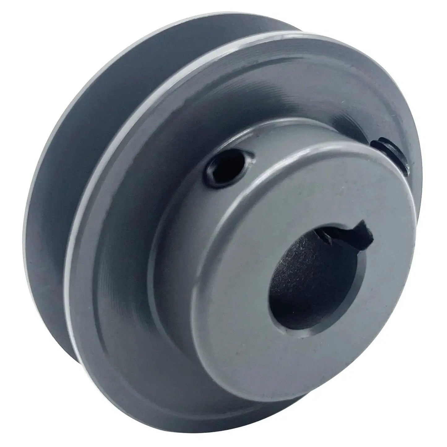 V Belt Pulley 2.5 Inch Outer Diameter Five Eighths Inch Fixed Bore 1 Groove Cast Iron For A 3L 4L V Belts