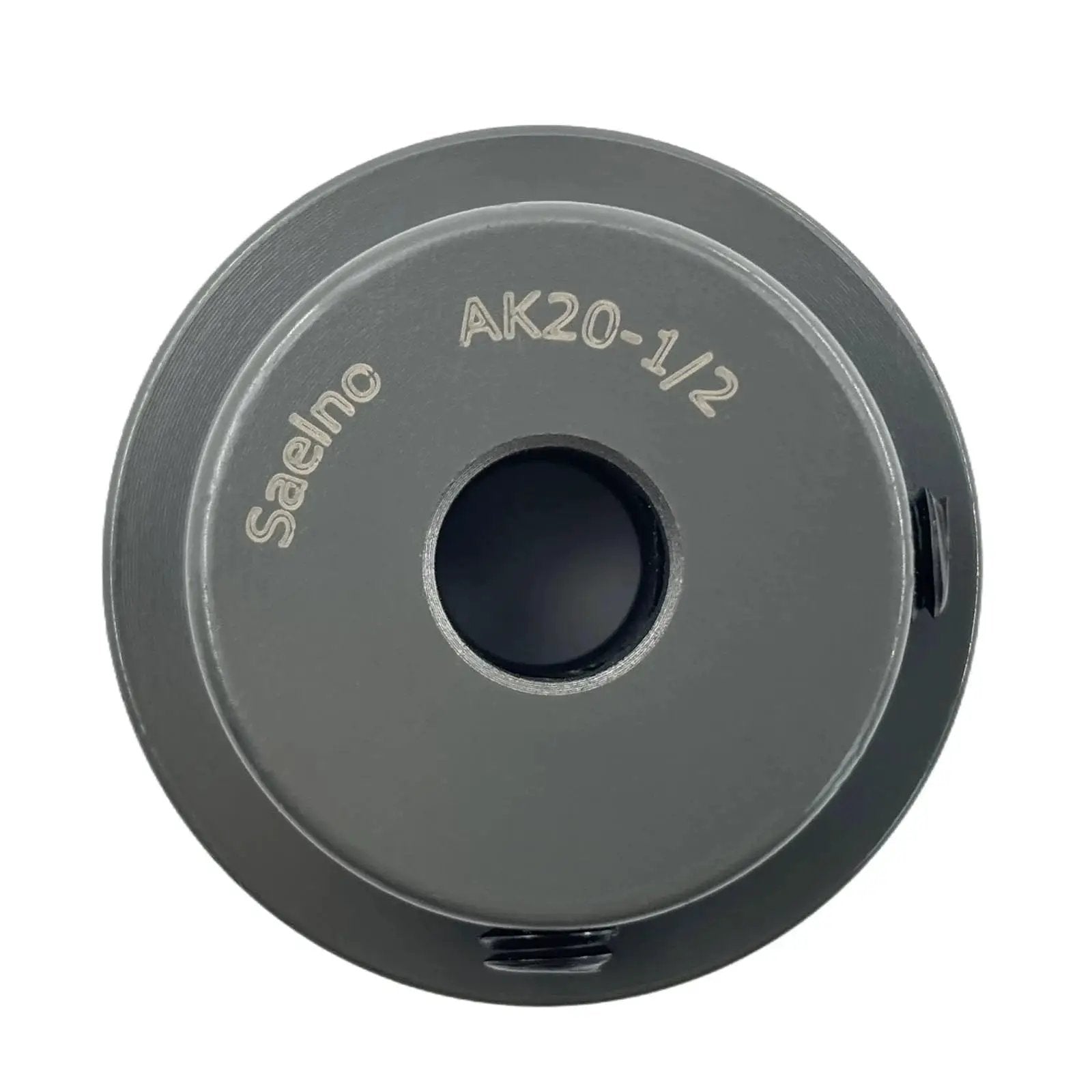 Front view of Two Inch V Belt Pulley Heavy Duty With One Half Inch Bore For V Belt Section A 3L 4L Belts Cast Iron Built To Last