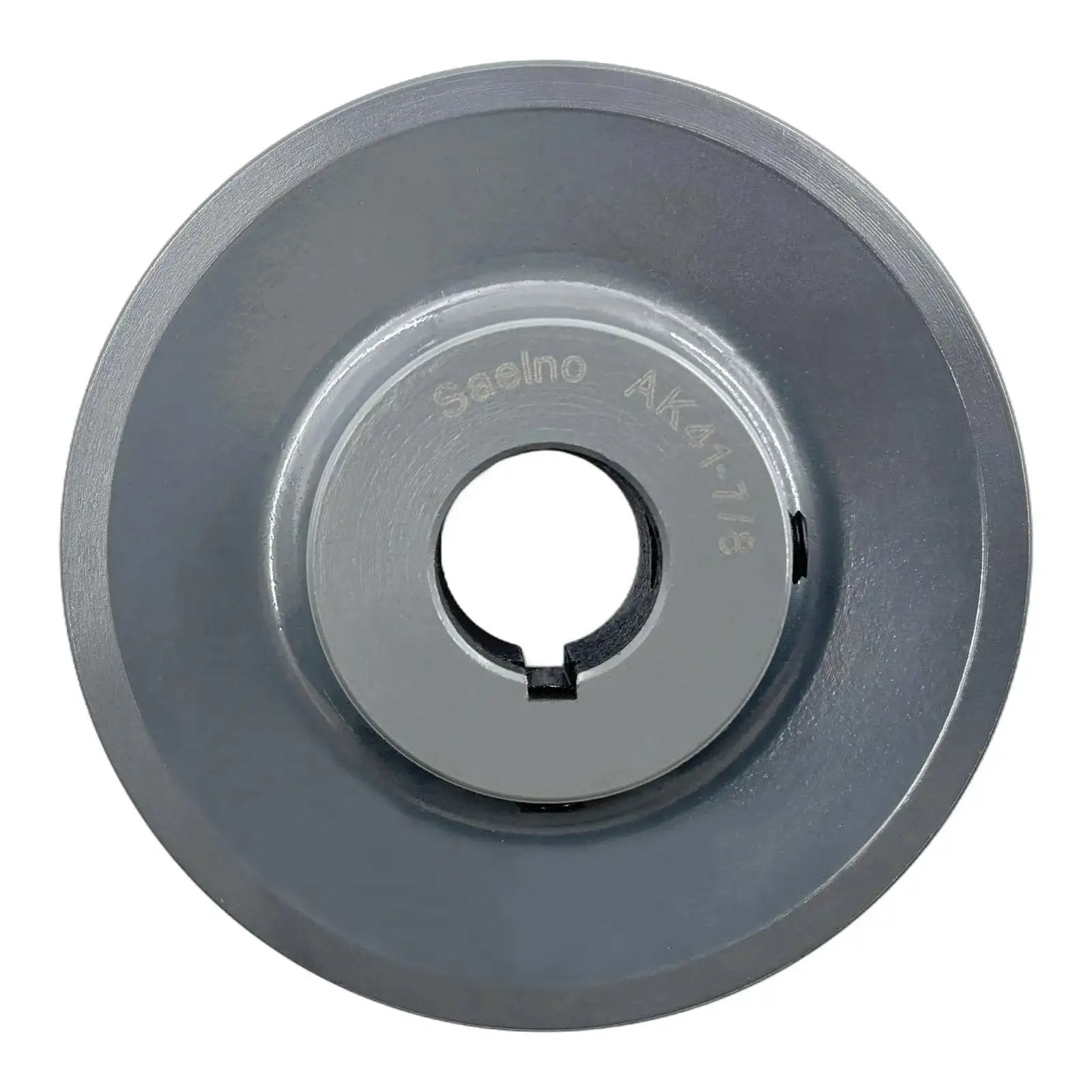 Top view of 7/8 Inch Bore V Belt Pulley With 3.95 Inch Outside Diameter One Groove Cast Iron Sheave For A AX 3L 4L V Belts AK4178 Pulley.