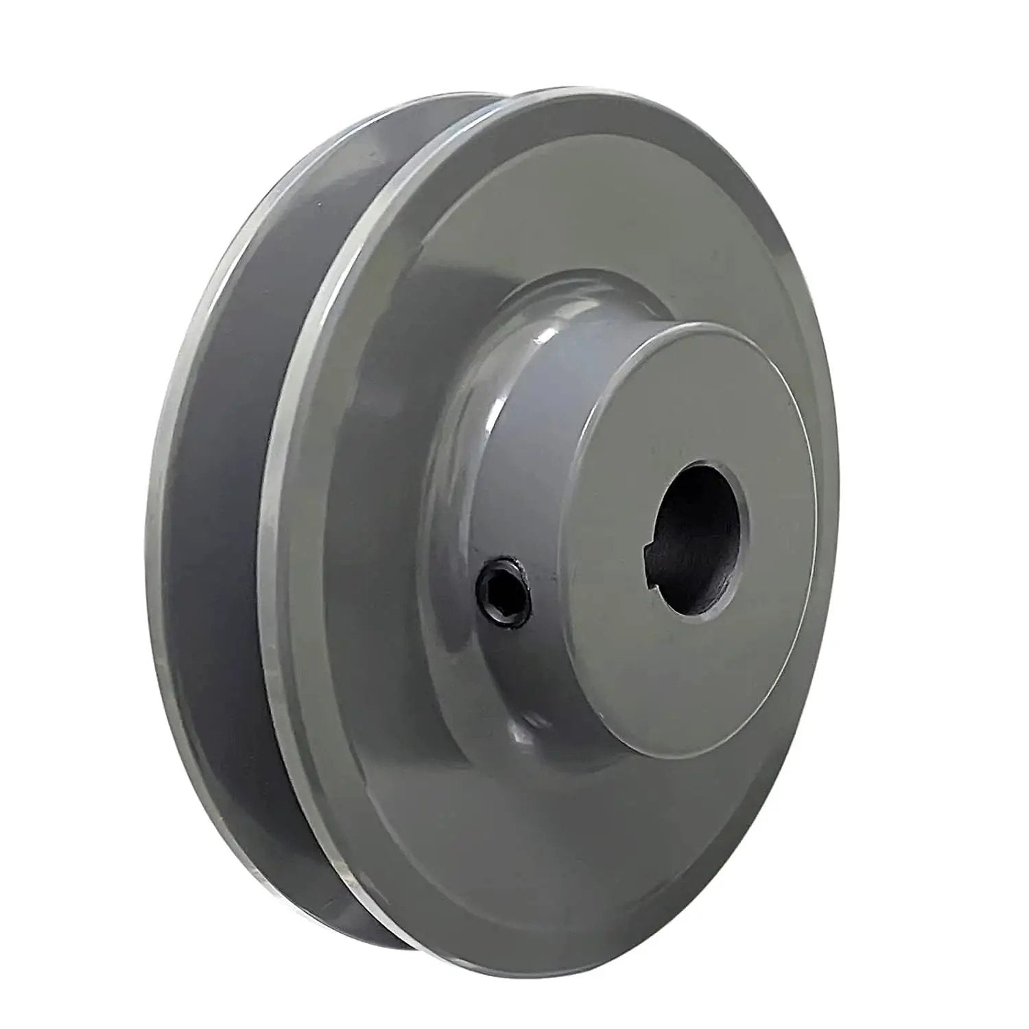 Single Groove V Belt Pulley Three Point Seven Five Inch Outside Diameter Grey Cast Iron Fixed Bore For Five Eighth Inch Shaft A Belt Section 4L Compatible