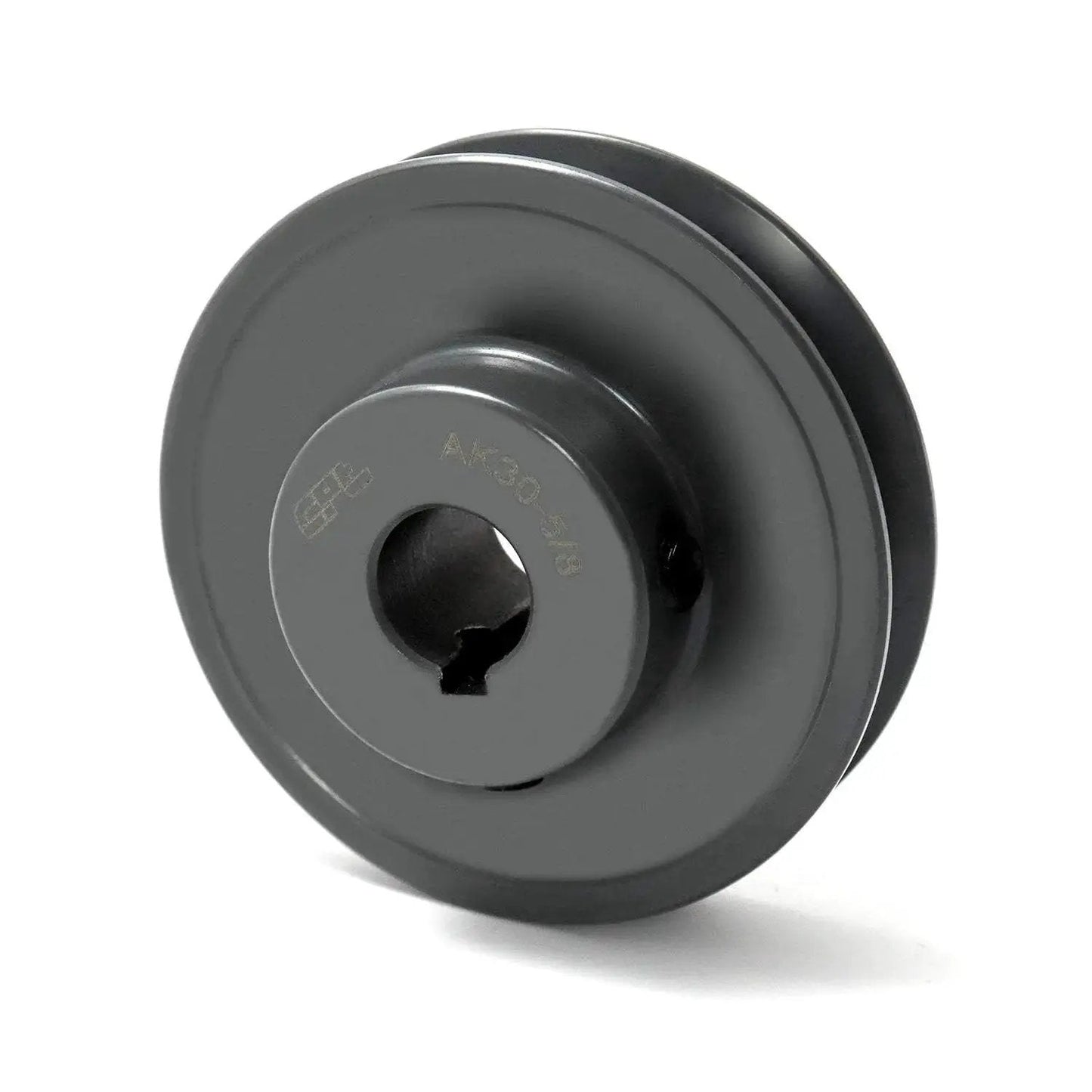 Single Groove V Belt Pulley With Three Inch Outer Diameter And Five Eighth Inch Bore Fixed Bore For V Belt Sections A AX 4L, cast iron view