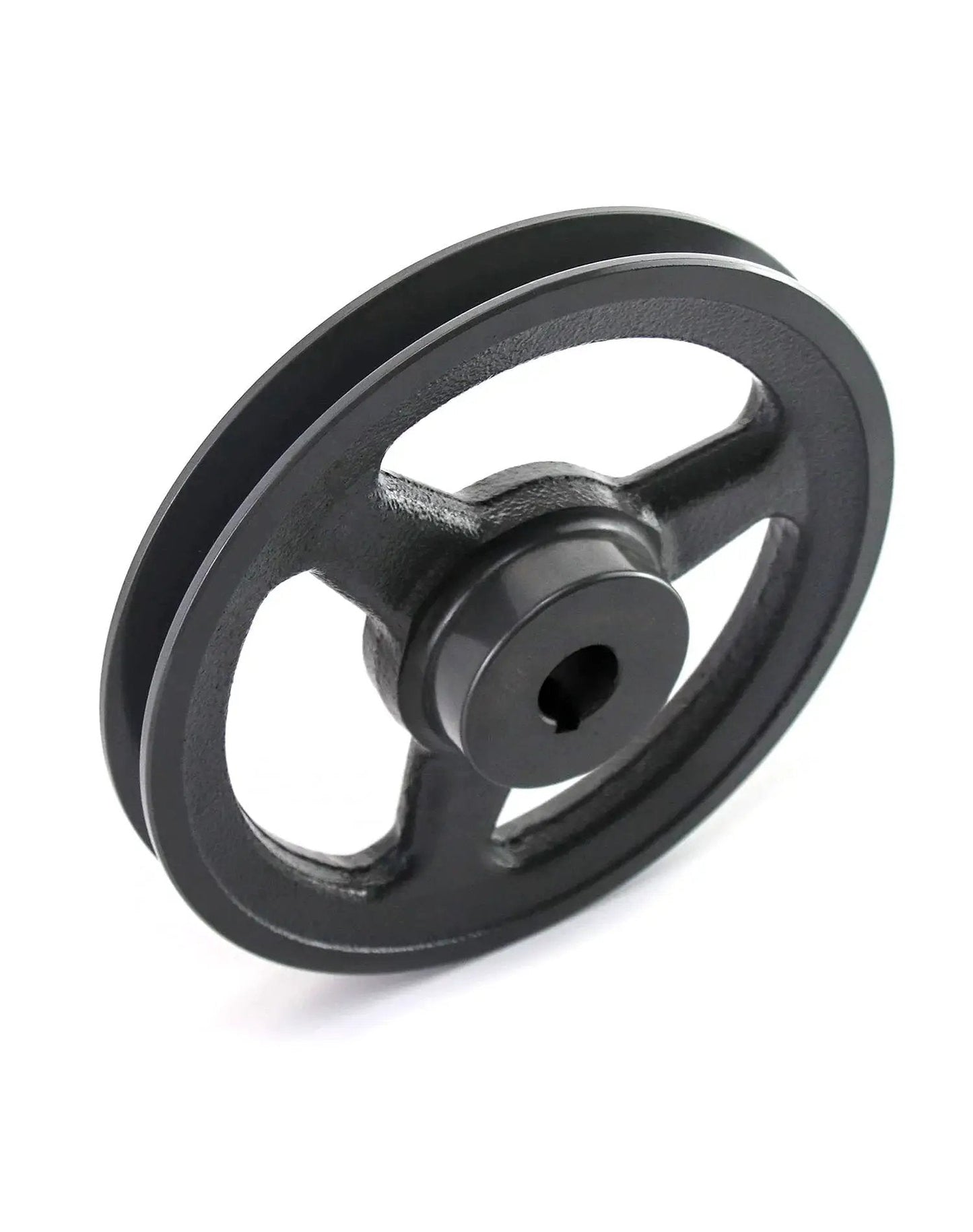 Single Groove V Belt Pulley 5.95 Inch Outer Diameter With Five Eighth Inch Bore Cast Iron Fixed Bore For V Belt 4L A AX Belts Durable