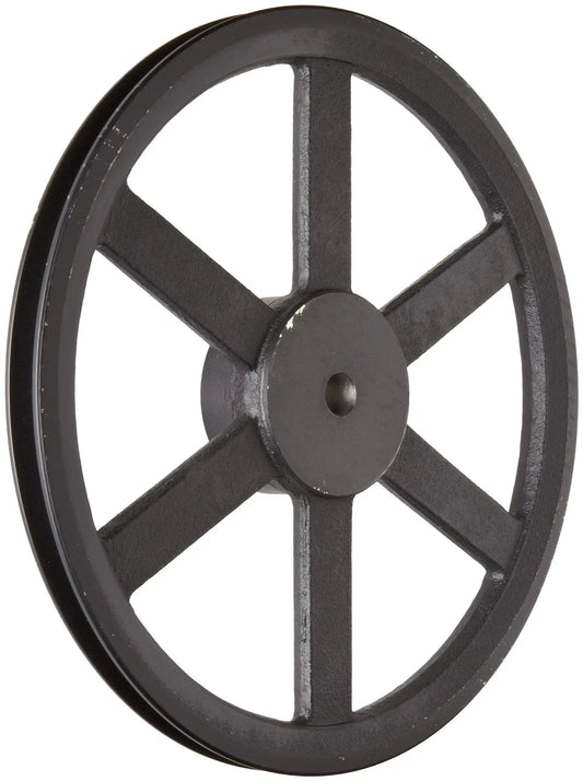 FHP V Belt Sheave 3/4 Bore 1 Groove for 3L 4L Belt Section Gray Cast Iron with Set Screw, Side View