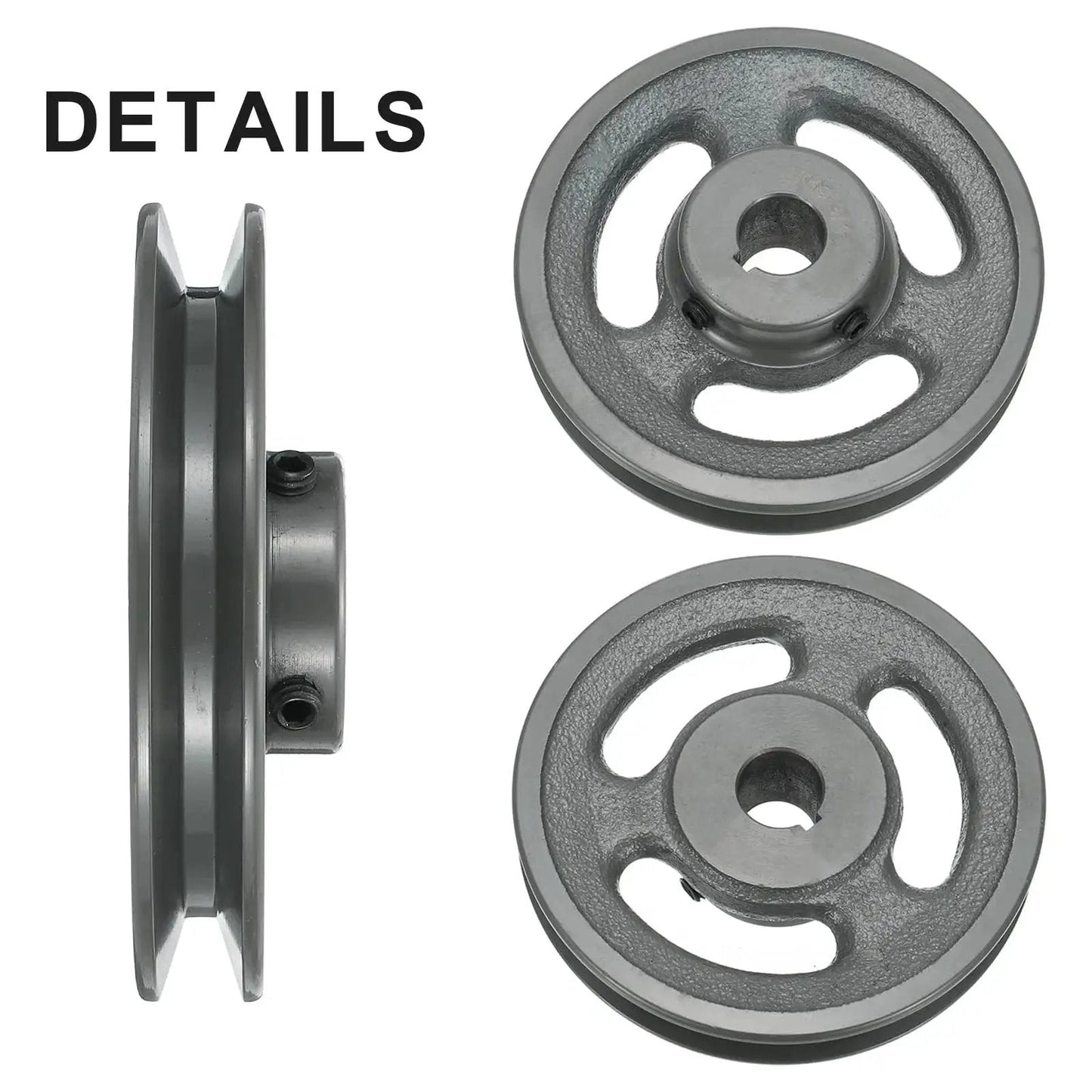 V Belt Sheave 4.75 Inch Outer Diameter Three Quarter Inch Bore Single Groove For 4L And A Belts Cast Iron Bored To Size