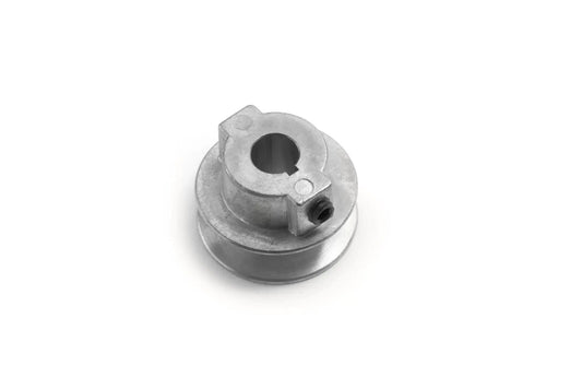 Heavy Duty 1.75 Inch V Groove Drive Pulley For 4L Belts, 1/2 Inch Bore, Zinc Alloy Die Cast Z3A, top view, by Terre Products