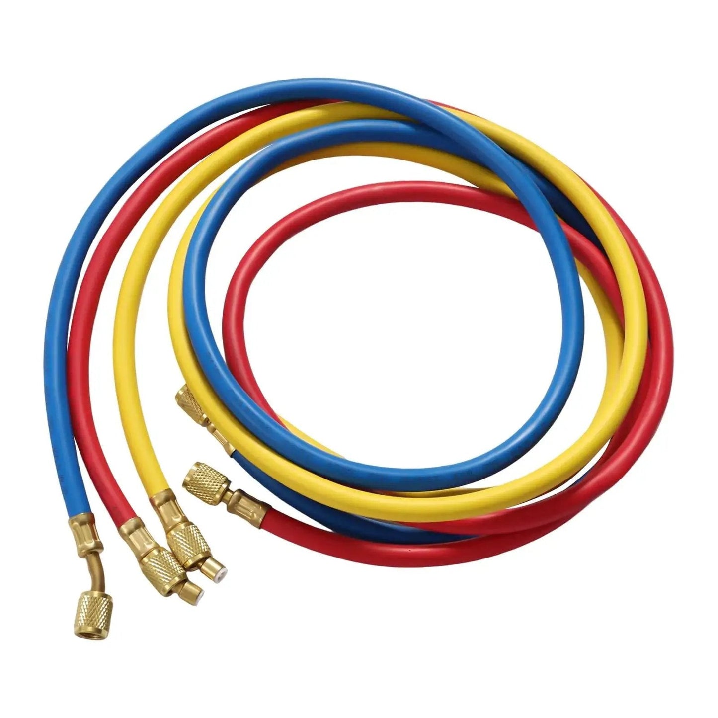 Colorful hoses for Heavy Duty Vacuum Pump And Manifold Gauge Set For AC Refrigeration Kit 110V 180W One Quarter HP Single Stage AC Repair.
