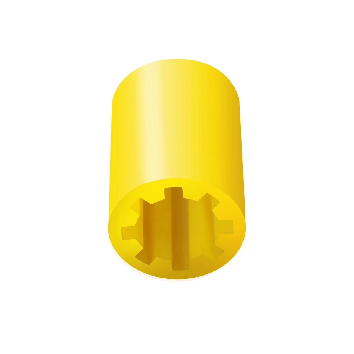 Vacuum Pump Coupler Sleeve Replacement For PR 77 Fits PR 6 And DV Series Vacuum Pumps Pro Grade Gear Yellow Color, side view.