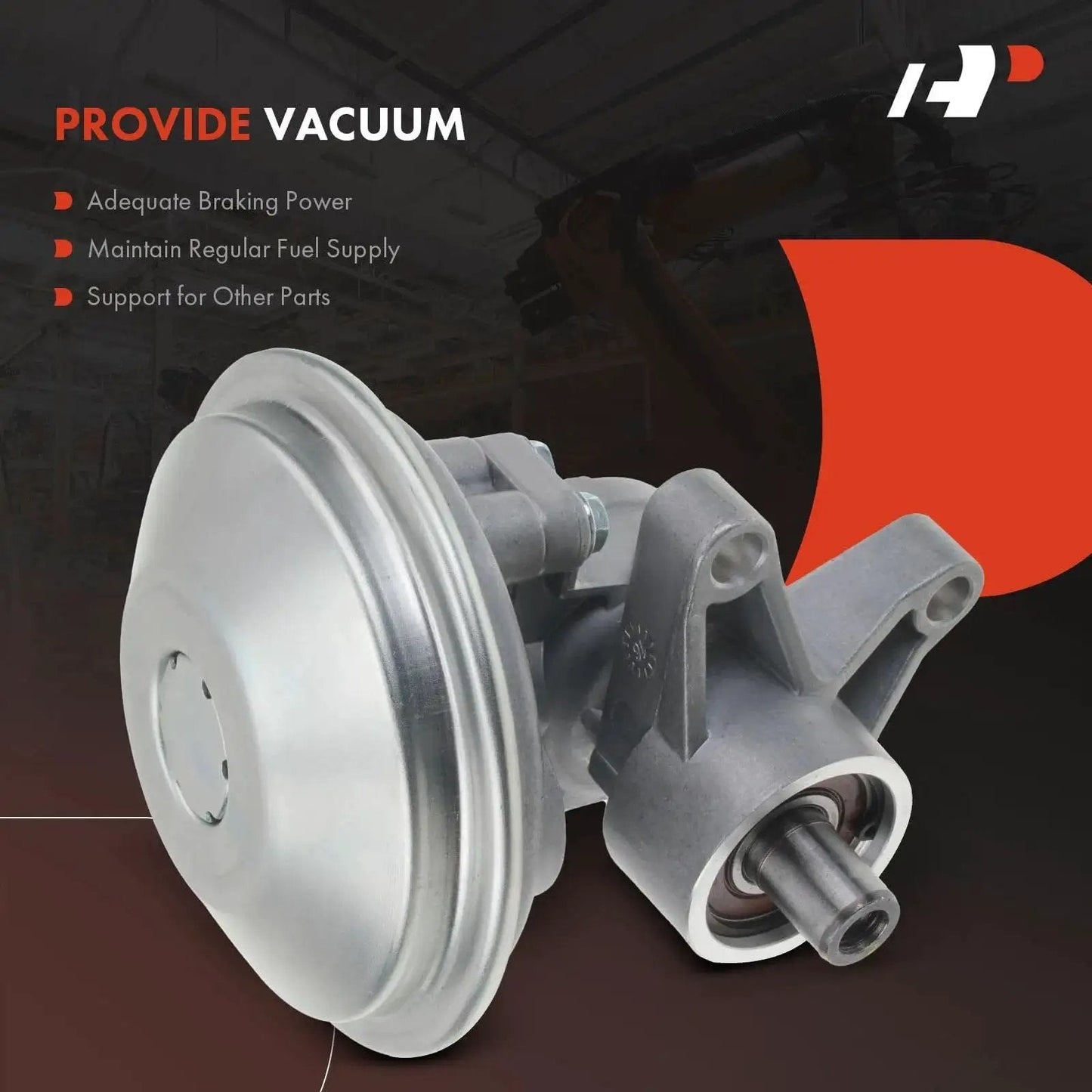 Premium Vacuum Pump For Ford F Series Trucks And Econoline Vans 1994 1995 7.3L V8 Compatible with F250 F350 E350 close-up view
